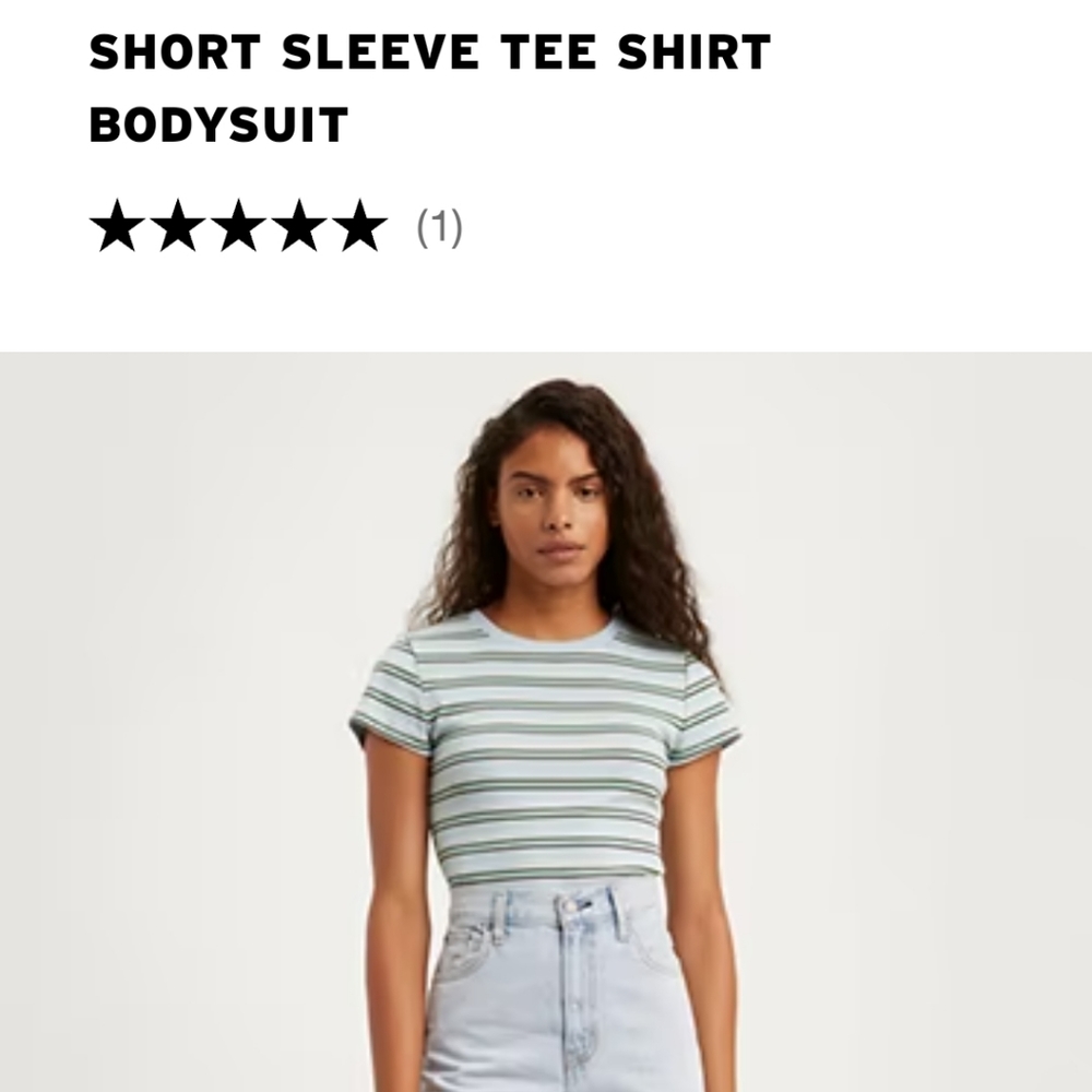 Levi's short sleeve tee shirt bodysuit size L